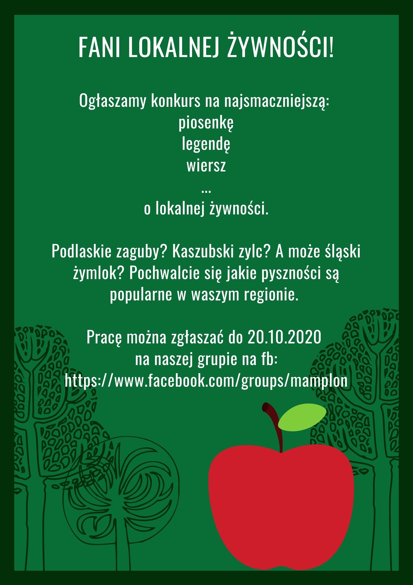 konkurs na najsmaczniejszy utwór muzyczny lub literacki o lokalnej żywności