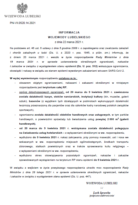 informacja wojewody